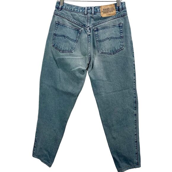 Vintage 90s Mom Jeans Blue Stonewash Classic Fit Original Denim 30" Waist - Picture 3 of 10